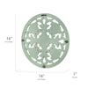 Floral Arabesque Wall Medallion – Light Green (16”)
